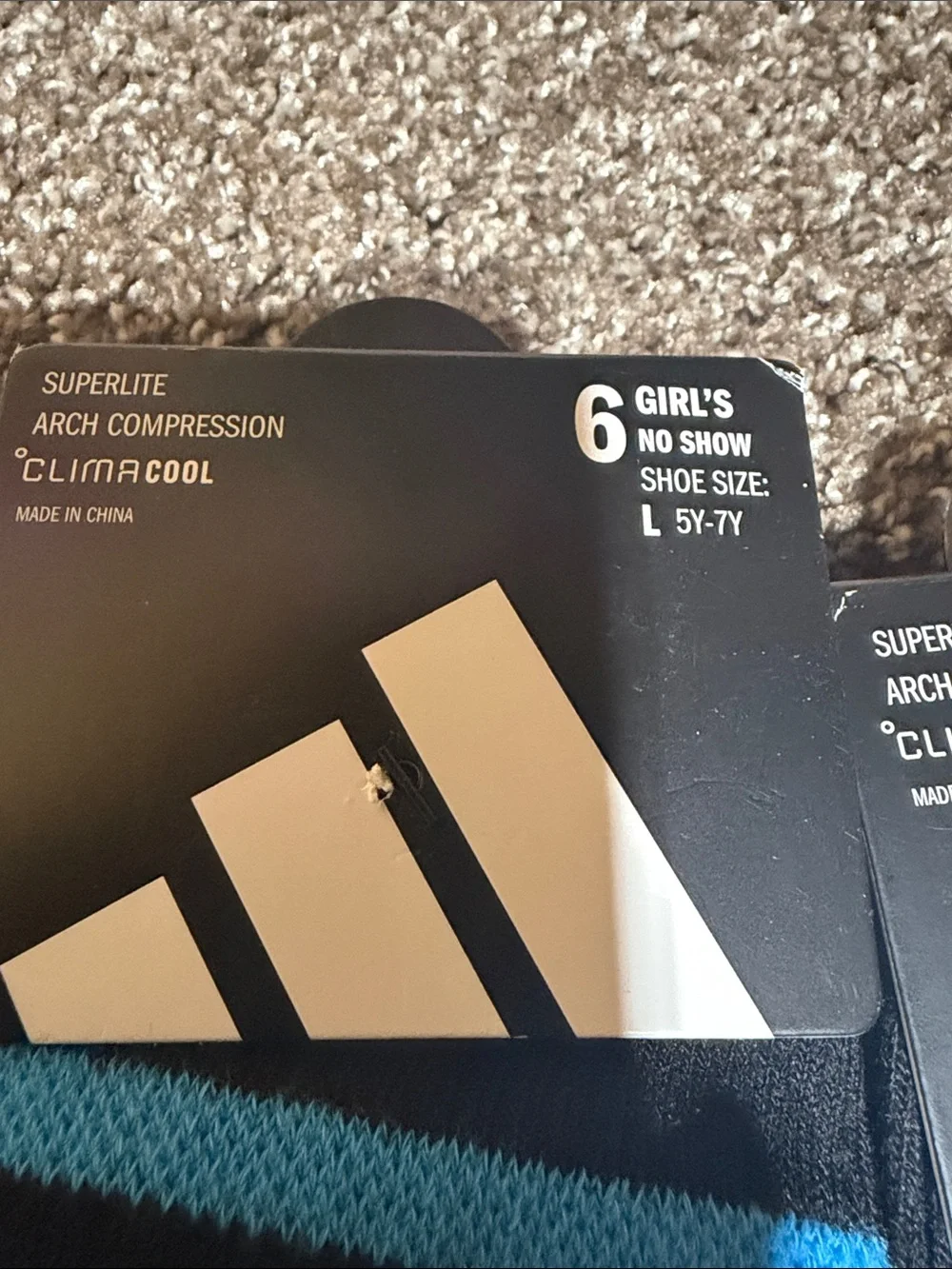 adidas Black Ankle Athletic Socks with Stripe Accents - 6 Pack 2 packs